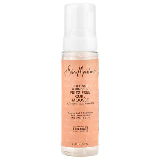 Shea Moisture, رغوة لشعر مموج بدون هيجان، جوز الهند والكركديه (222 مل)