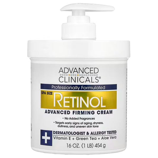 Advanced Clinical, الريتينول، كريم متطور لشد البشرة (454 جم) 